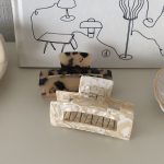 leopard marble hair clip(2colors)