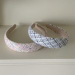 tweed check headband(2colors)