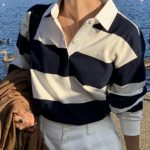 thebarnnet classic striped rugby shirt(2colors)