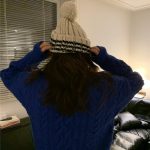 The Barnnet Pompom Ribbed-Knit Beanie(2colors)