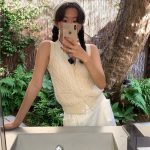 The Barnnet Anne Cable Knit Cardigan Vest(2colors)