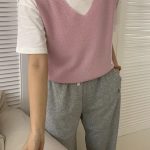 talne pink knit vest