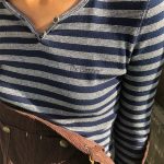 The Barnnet Grevy Striped Ribbed Henley T-Shirt