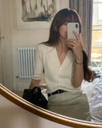 ounce cotton v neck cardigan(2colors) - 画像 (4)