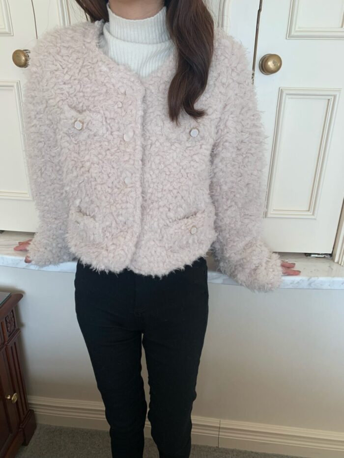 ［即納］mauve boa coat - 画像 (5)