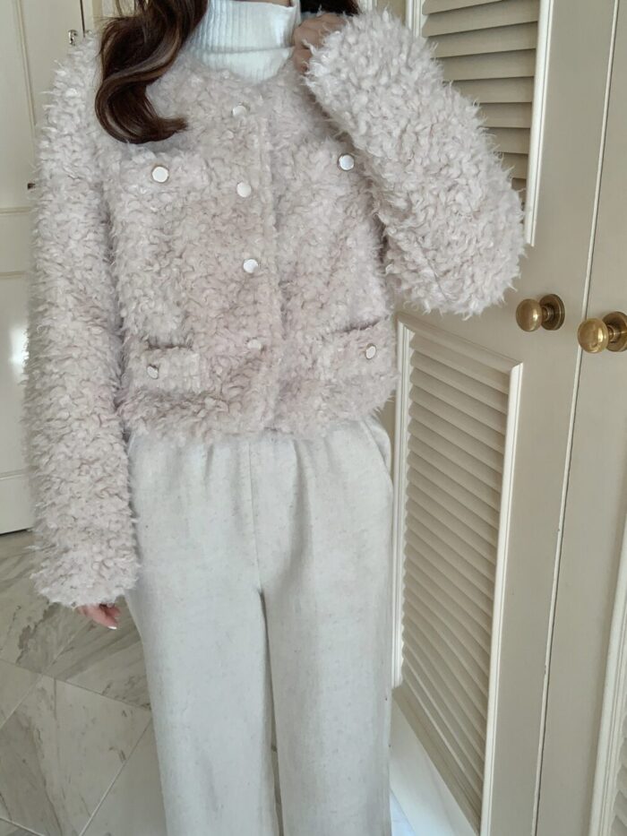 ［即納］mauve boa coat - 画像 (4)
