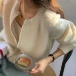 ounce fog alpaca boucle knit jacket(2colors)