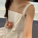 ounce button string maxi onepiece(2colors)