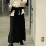 ounce maxi satin skirt