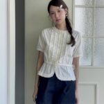 ruffled pintuck blouse