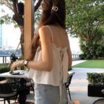 ounce chloe ribbon blouse(2colors)