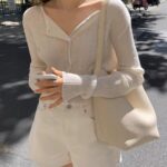 ounce off white denim shorts