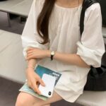 ounce mare back ribbon blouse(2colors)