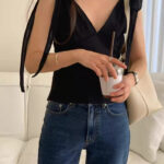 ounce yoru ribbon blouse(2colors)