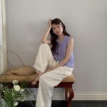eyelet cotton pants