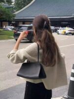ounce elle hm baby alpaca no collar short jacket(2colors) - 画像 (6)