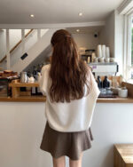 ounce wool flare mini skirt(2colors) - 画像 (2)