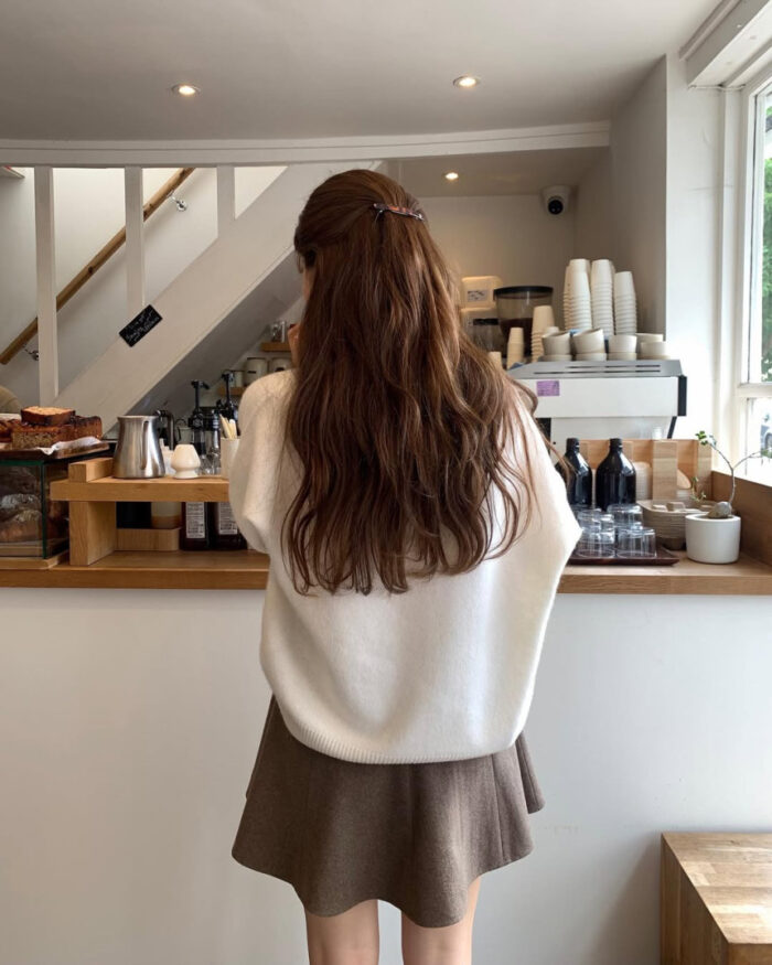 ounce wool flare mini skirt(2colors) - 画像 (2)