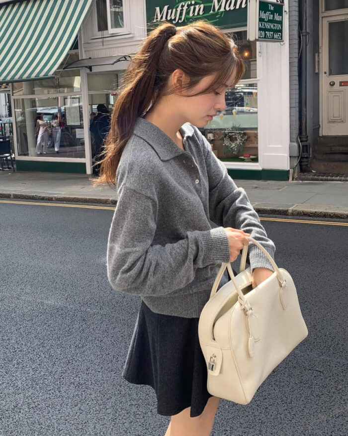 ounce wool flare mini skirt(2colors) - 画像 (3)