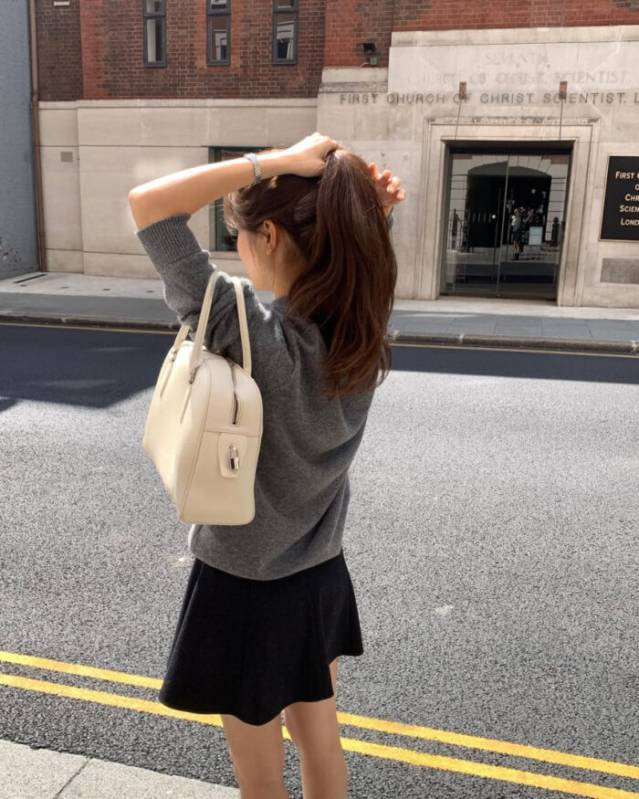 ounce wool flare mini skirt(2colors) - 画像 (4)