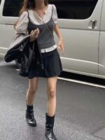 ounce wool flare mini skirt(2colors)