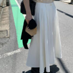 ounce pintuck flare skirt(2colors)