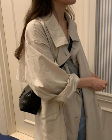 ounce double hood trench coat