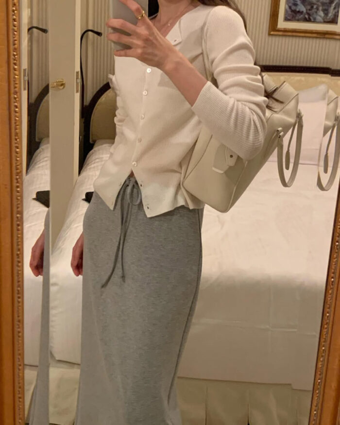 ounce maxi string skirt(2colors) - 画像 (1)