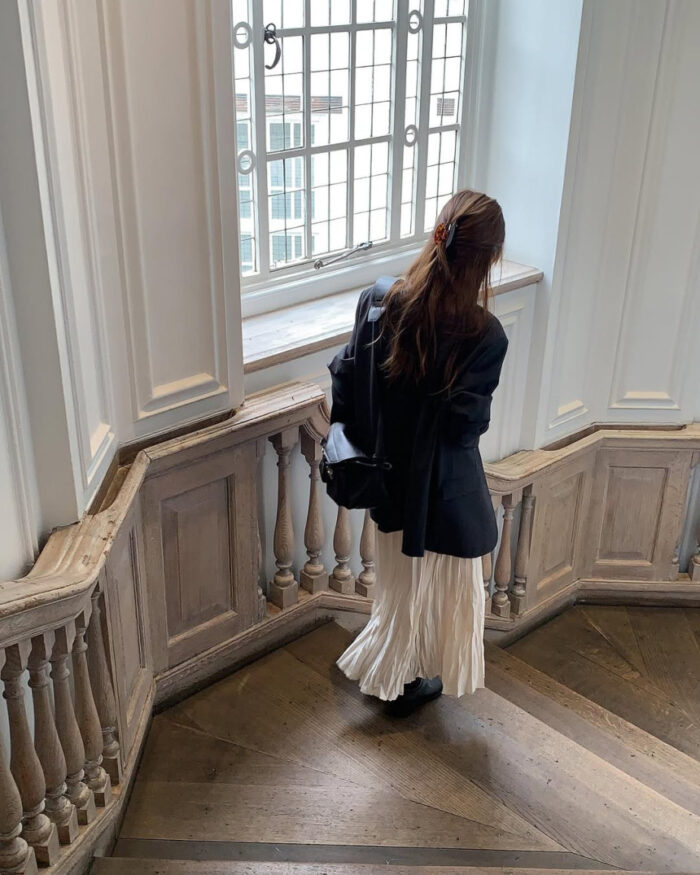 ounce machi pleats skirt(2colors) - 画像 (5)