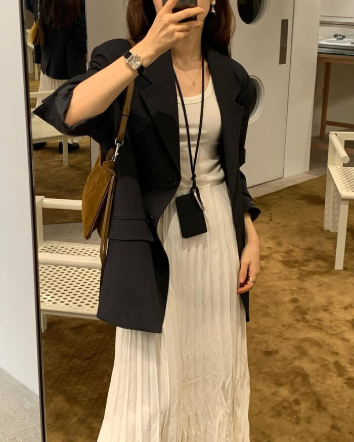 ounce machi pleats skirt(2colors) - 画像 (8)