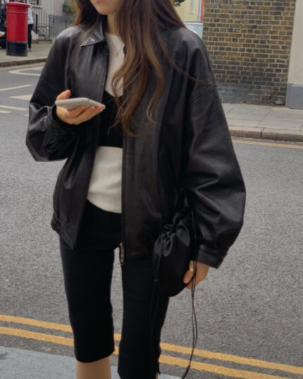 ounce lambskin leather blouson