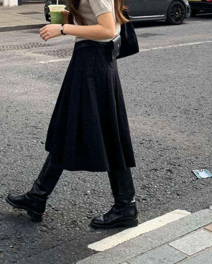 ounce pocket pleats skirt(2colors) - 画像 (2)