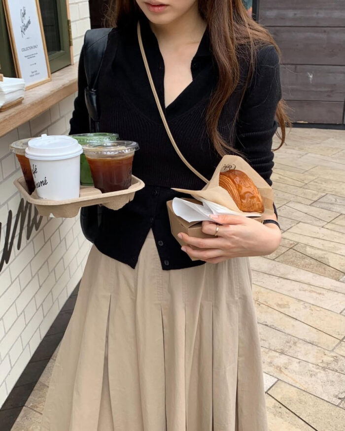 ounce pocket pleats skirt(2colors) - 画像 (4)