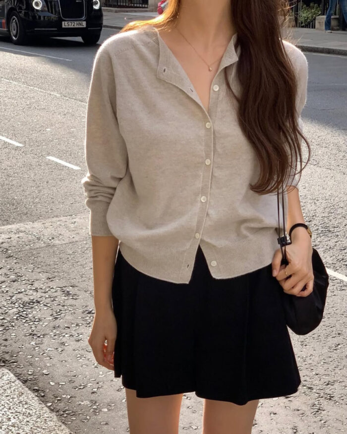 ounce round wholegar cardigan(4colors) - 画像 (2)