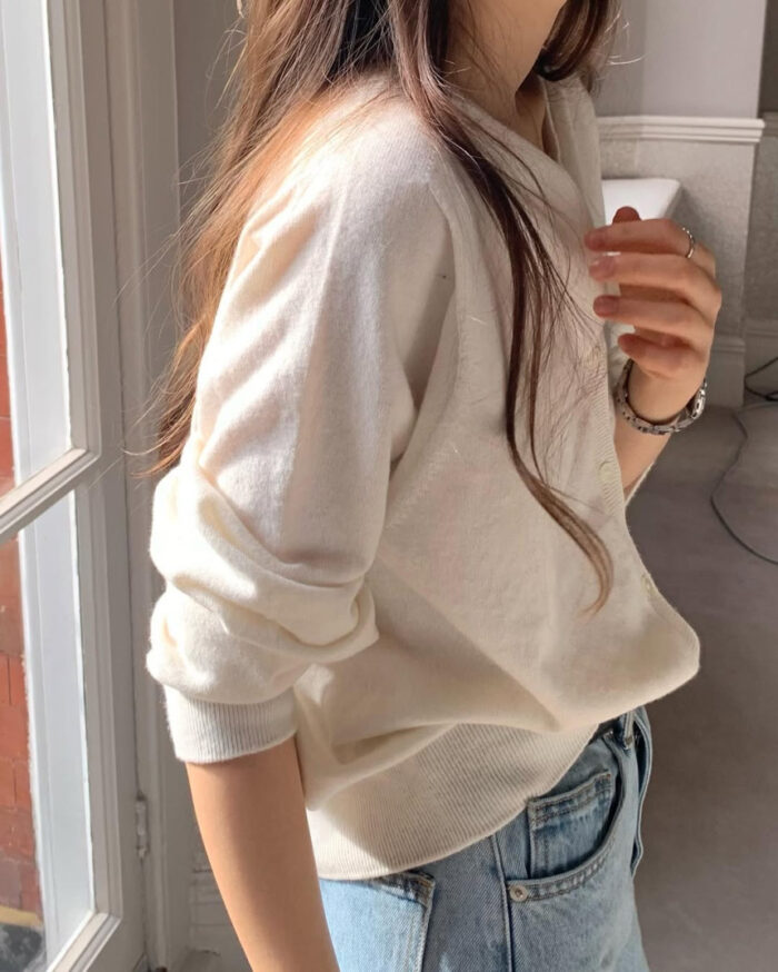 ounce round wholegar cardigan(4colors) - 画像 (5)