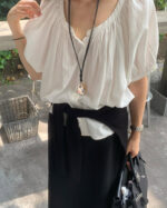 ounce ron shirring blouse