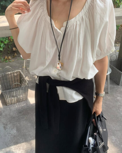 ounce ron shirring blouse