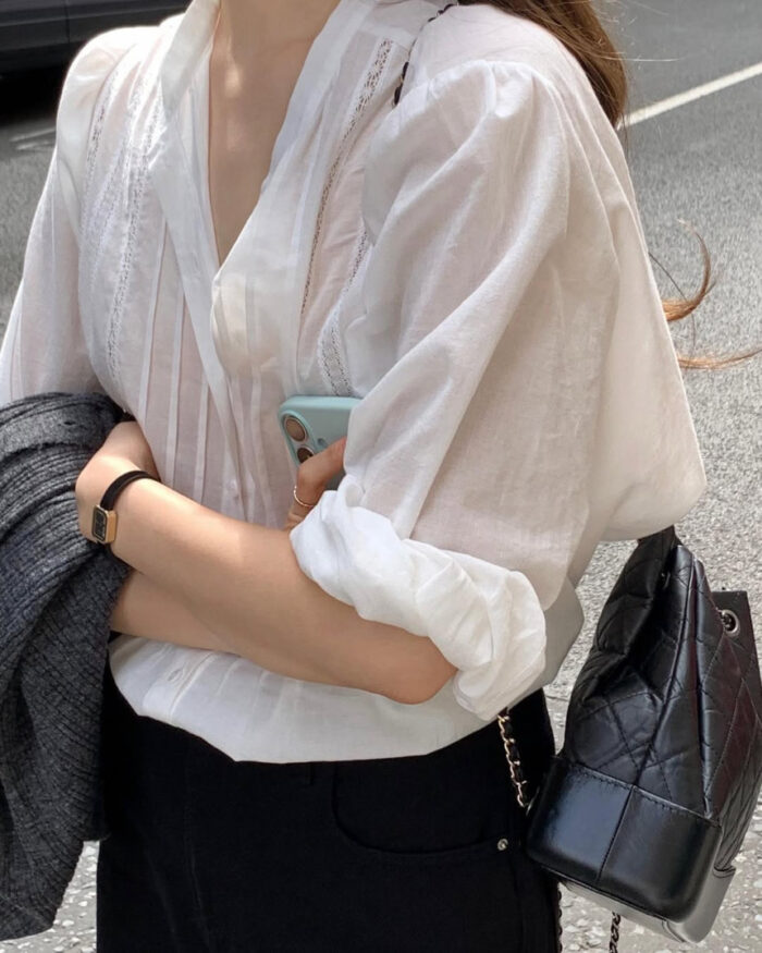 ounce bone lace blouse(2colors) - 画像 (3)