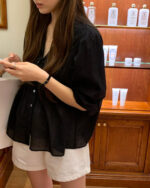 ounce bone lace blouse(2colors) - 画像 (2)