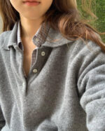 ounce cashmere collar wholega knit(3colors) - 画像 (3)