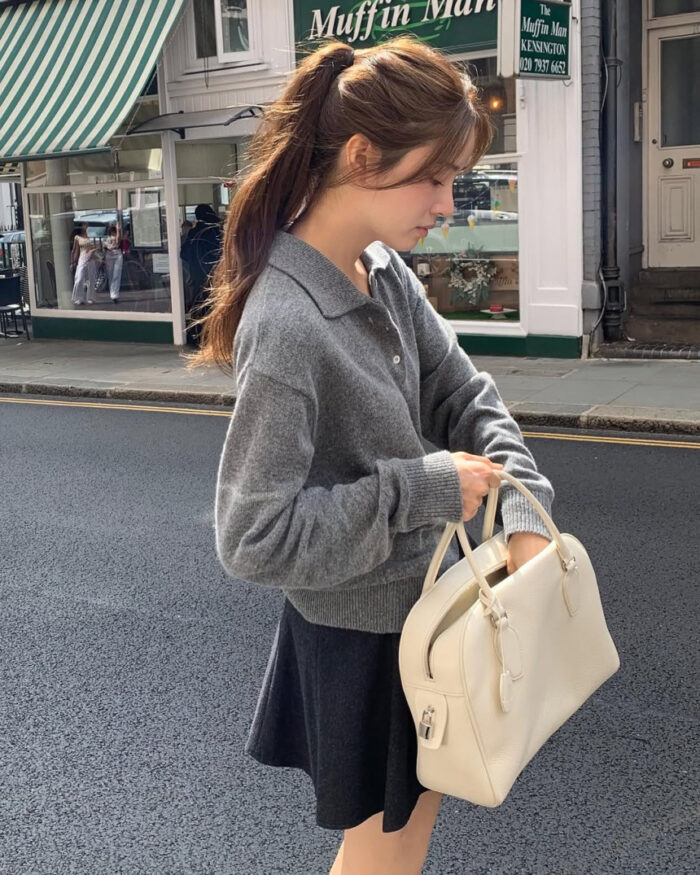 ounce cashmere collar wholega knit(3colors) - 画像 (18)