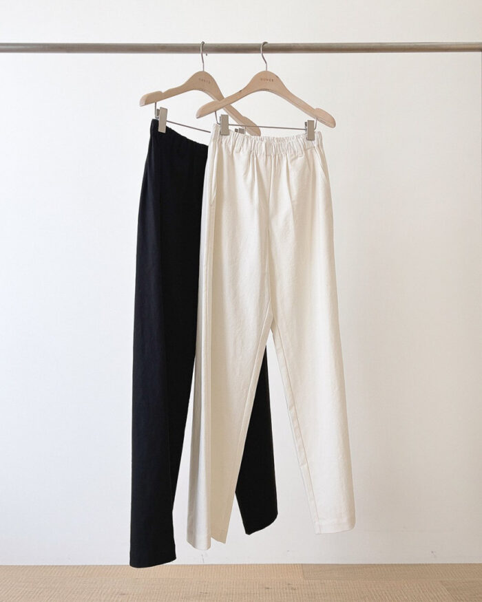 ounce wide banding cotton pants(2colors) - 画像 (9)