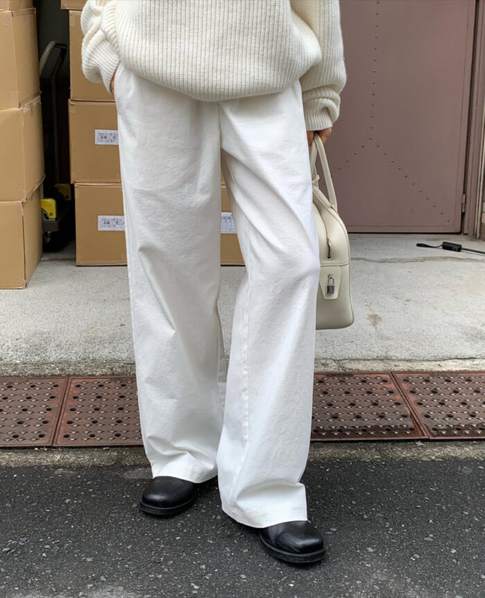 ounce wide banding cotton pants(2colors) - 画像 (1)