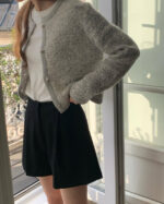 ounce alpaca tweed cardigan(2colors) - 画像 (3)
