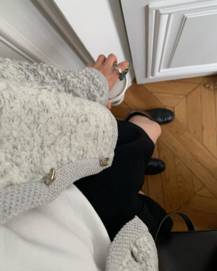 ounce alpaca tweed cardigan(2colors) - 画像 (4)