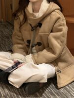 ［即納］plain duffle coat