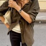 ounce corduroy boxy shirt(2colors)