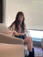 ounce elle hm baby alpaca no collar short jacket(2colors) - 画像 (14)