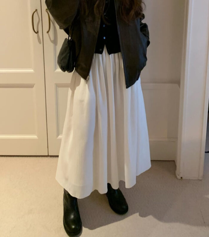 ounce jacquard shirring skirt - 画像 (4)