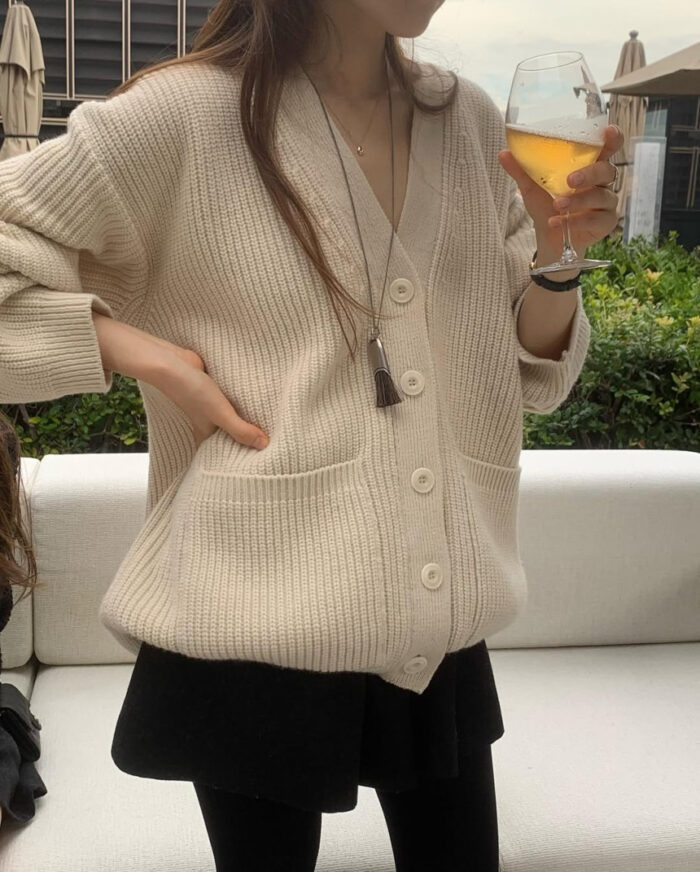 ounce loose hachi cardigan(2colors) - 画像 (4)
